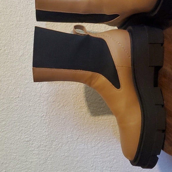 Mango- Womens Platform Track Sole Contrast Panels Ankle Boots New!  Sz.EU 40 - Picture 4 of 12